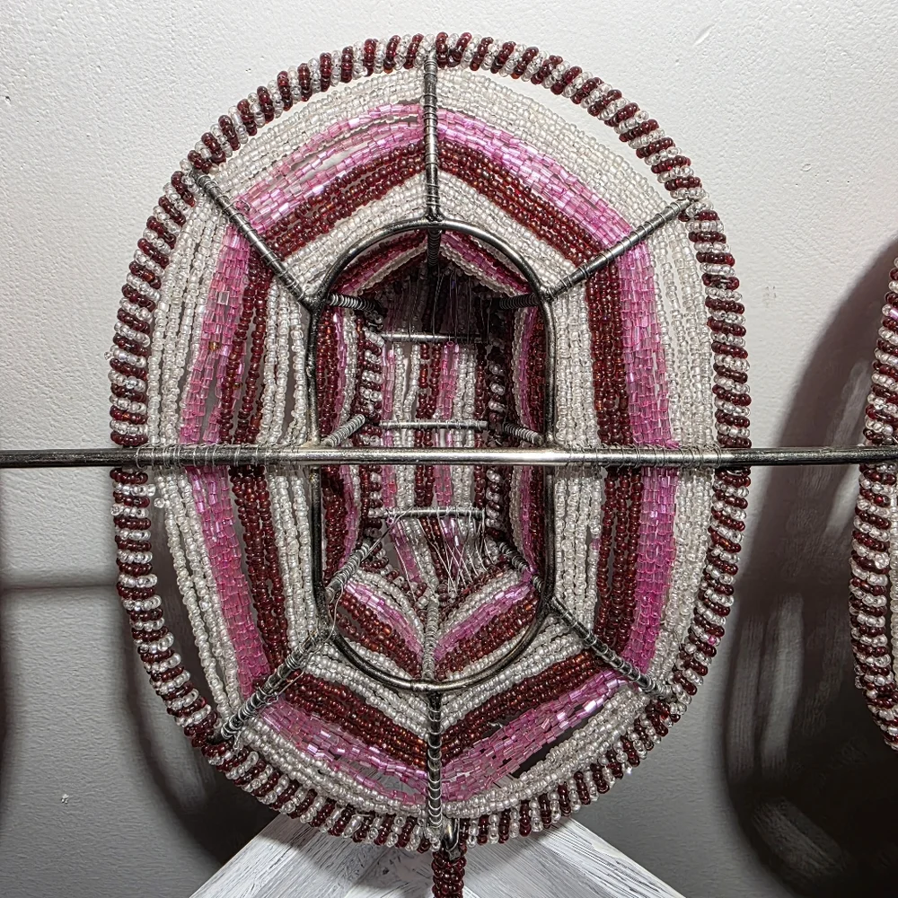 Rare Beaded Cowgirl Hat Western Artisan Wall Hooks